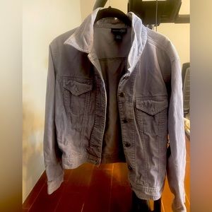 Corduroy light blue jacket, high waisted. Lane Bryant 14/16